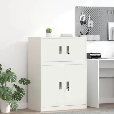 Produktbild von "Schlussverkauf" Aufbewahrungsschrank für Büro - 1 pc Büroschrank - Weiß 80x40x40 cm Stahl  C15055
