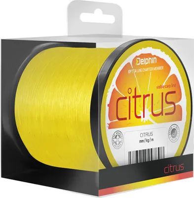 Produktbild von DELPHIN CITRUS, 600m, 0,28mm, 5.9kg / 13,01lbs, gelb, Monofile Karfpen Angelschnur, 101002781