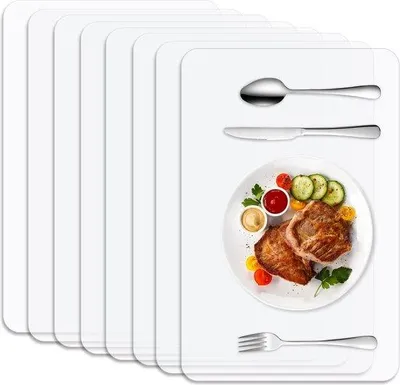 Produktbild von Famanu Platzsets 8 Stück - Transparent, Kunststoff, Hitzebeständig