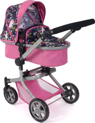 Produktbild von Bayer Chic Kombi-Puppenwagen Mika - Wannenaufsatz mit Liegefläche, schwenkbare Vorderräder, Sportsitz mit Sicherheitsbügel und Gepäcknetz