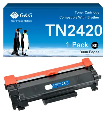 Image de Cartouche de toner G&G compatible avec Brother TN-2420, modèles MFC-L2710DW et HL-L2350DW (1 cartouche noire)