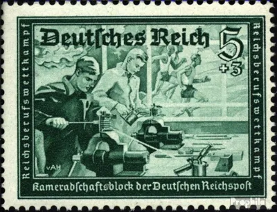 Produktbild von Briefmarken Deutsches Reich 1939 Mi 704 mit Falz Kameradschaftsblock