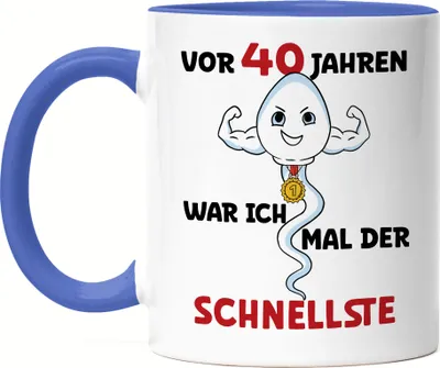 Produktbild von Vor 40 Jahren War Ich Mal Der Schnellste Tasse Blau 40. Geburtstag Happy Birthday Alles Gute Zum Geburtstag Party