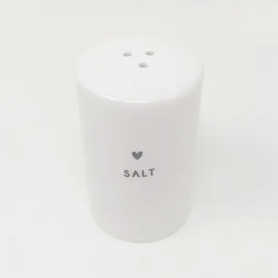 Produktbild von Salzstreuer HEART weiß schwarzes mit schwarzem Herz H. 7,5cm Bastion Collections