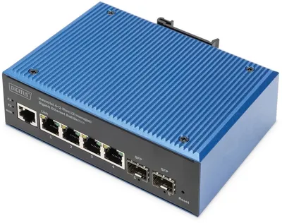 Image de DIGITUS DN-651155 DIGITUS Commutateur industriel Gigabit Ethernet PoE, administrable, 4+2