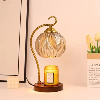 Produktbild von Kerzenwärmer mit Timer – Dimmbares Licht, 2 Glühbirnen, Vintage-Dekoration & Geschenk für Frauen