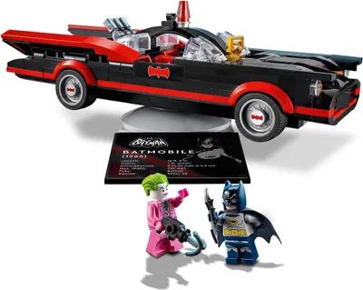 Produktbild von LEGO 76188 DC Batman Batmobile aus dem TV-Klassiker „Batman“ Spielzeugauto mit Joker Minifigur, Set für Jungen und Mädchen ab 7 Jahre