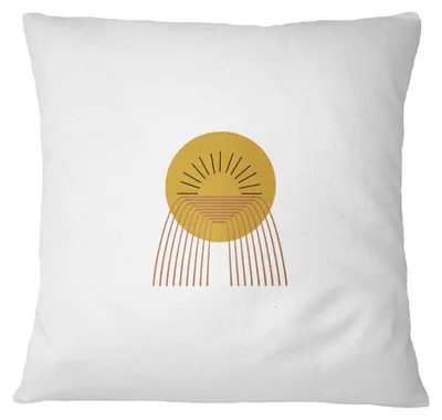 Kissenhülle 45x45 cm, Weiß, Polyester, mit Reißverschluss