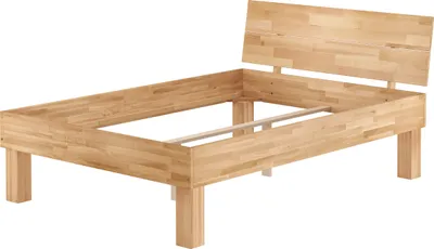 Produktbild von Extra stabiles hohes Massivholzbett 140x220 Seniorenbett Zubehör wählbar V-60.81-14-220Rollrost inkl.
