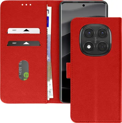 Produktbild von Avizar, Kunstlederetui mit Standfunktion Redmi Note 14 Pro und 14 Pro Plus, Rot