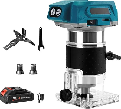 Produktbild von Holzfräse, kabellos, bürstenloser Motor, einstellbare Geschwindigkeit, Mit 1XBattery