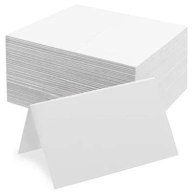 100 Tischkarten Blanko, Karton, 10 x 9 cm, für Hochzeit & Feiern