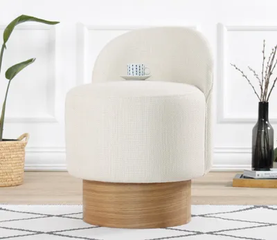 Image de Hanah Home, pouf Barren - Crème, pouf, crème, 47 x 47 x 66 cm