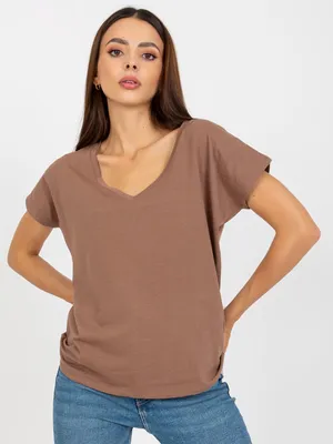 Produktbild von Basic Feel Good Kurzarm-T-Shirt für Frauen Paymanahi braun XS