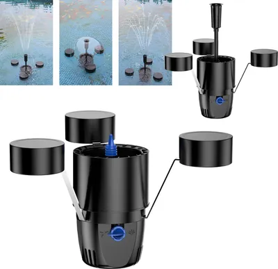 Zdjęcie produktu dla SunSun CSP-250 Pływający skimmer do stawów o powierzchni do 40 m², 2500 l/h 45 W, skimmer z fontanną, zbieracz liści z pompą do pielęgnacji stawu ogrodowego