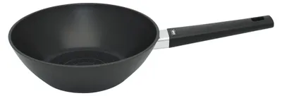 Productafbeelding van Wok 24 cm, gesmeed aluminium met honingraatbodem
