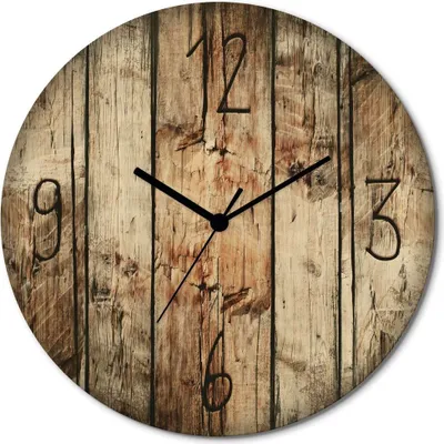 Produktbild von ARTland Holz Wanduhr Funkuhr - schwarzer Zeiger Chroniken der Natur Größe: 30x30 cm