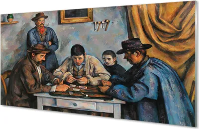Produktbild von Glasbilder 140x70 Wandkunst Art Kartenspiel