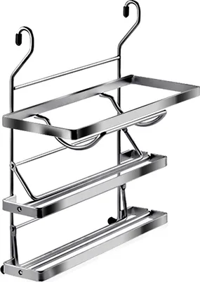 Produktbild von LINERO K 16 Rollenhalter 3-fach in Chrom poliert für Relingsystem / Folienhalter