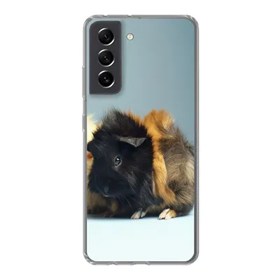 Produktbild von MuchoWow® Handyhülle Schutzhülle Hülle für Samsung Galaxy S21 FE Zwei kleine Meerschweinchen Silikon Softcase Handy Hülle - Mobiltelefonhülle