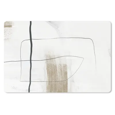 Produktbild von MuchoWow® Schreibtischunterlage Farbe - Schwarz - Weiß 60x40 cm - XXL Mauspad - Großes Mauspad