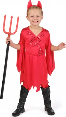 Produktbild von Freches Teufelchen Halloween-Kinderkostüm rot - 116/128 (7-8 Jahre)