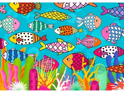 Produktbild von ENJOY Puzzle Fisch mit Muster 1000 Teile