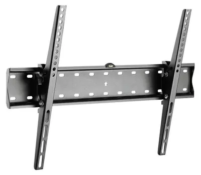 A black TV wall mount is shown against a white background.