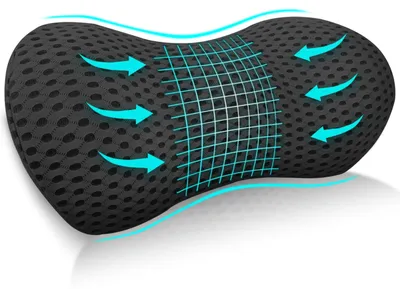 Imagen del producto de Almohada de soporte lumbar ergonómica de espuma viscoelástica, color , para oficina, coche, descanso, unidad