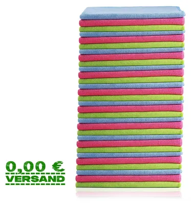 Produktbild von Glart 430P 30 St. Mikrofasertücher Auto Autopflege Microfasertücher 40x40 cm