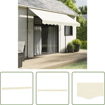 Imagen del producto de Toldo enrollable "Living Store" color crema, con rayas, de 3 metros