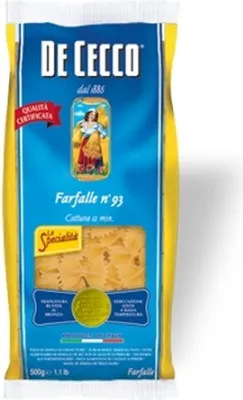 Produktbild von Nudeln Pasta Farfalle n° 93 500 gr. - De Cecco