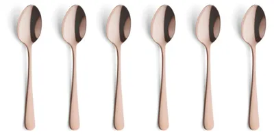Espressolöffel-Set, 6-teilig, matt kupfer, Edelstahl 18/0, PVD