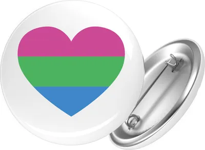 Produktbild von Huuraa Button Polyuell Pride Flagge LGBTQ Herz 25mm rund mit Sicherheitsnadel Ansteckbutton Geschenkidee