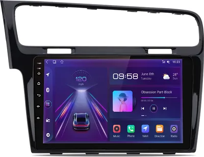 Image de carplay Android12 Pour Golf VII 2013-2017 Autoradio GPS 10''Navi USB BT WIFI 2din SWC 4+64G 8Core 4G