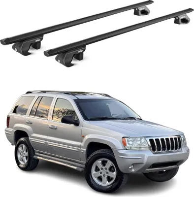 Image de Barres de toit transversales pour Jeep Grand Cherokee WJ 1999-04 Alu Noir 2x ABE