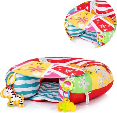 Produktbild von Chipolino Babykissen 2 in 1 Spielkissen, Greiflinge, Kuschelkissen, Sitzkissen bunt