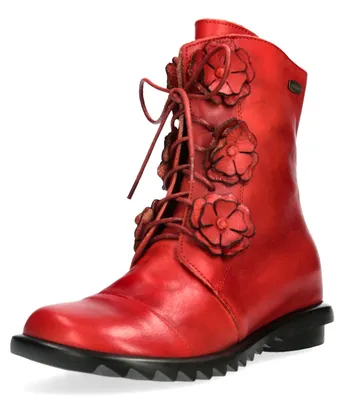 Produktbild von Laura Vita Damen Stiefelette mit Blütenapplikationen aus Leder Cyrielle 43, Größe:40 EU, Farbe:Mehrfarbig