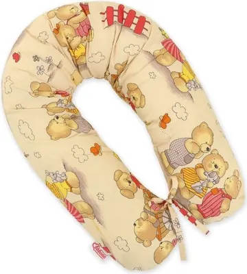 Immagine prodotto di Cuscino per la gravidanza - Cuscino per l'allattamento - Sostegno ottimale - Fodera sfoderabile - Teddys in beige