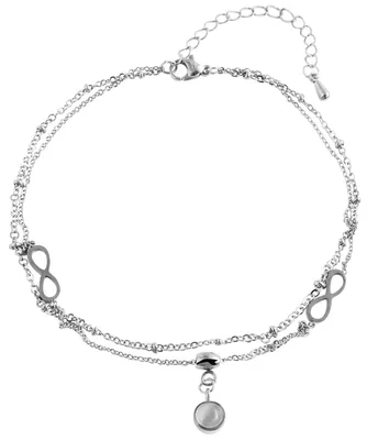 Produktbild von Edelstahl Fußkettchen, 24cm + 5cm