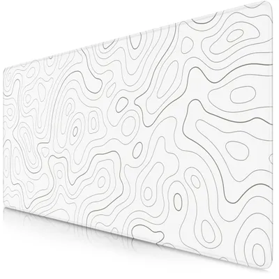 Produktbild von TITANWOLF - XXL Speed Gaming Mauspad 900 x 400mm - XXL Mousepad - Tischunterlage Large Size - verbessert Präzision und Geschwindigkeit - Topography White