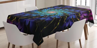 Immagine prodotto di Tovaglia ABAKUHAUS trippy, petali dai colori vivaci disposti in un vortice astratto che crea un'immagine sconvolgente, 140 x 240 cm, multicolore