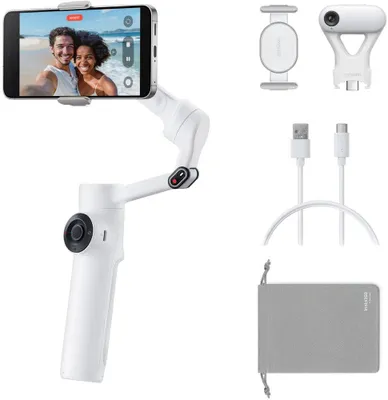 Imagen del producto de Insta360 Flow 2: Kit con rastreador AI - Estabilizador para teléfonos inteligentes - Blanco - Para consumidores - -99 - Bluetooth 5