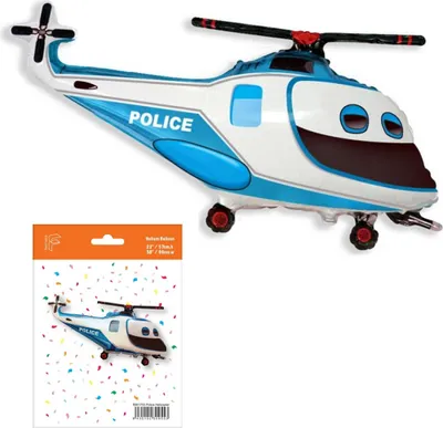 Produktbild von 24" Polizeihubschrauber-Folienballon, 1 Stk.