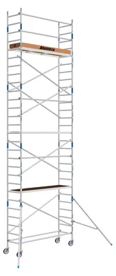 Imagen del producto de Andamio móvil - Altura de trabajo: 9,3 metros - Ancho: 75 cm - Longitud de la plataforma: 250 cm