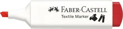Produktbild von FABER-CASTELL Textilmarker Keilspitze rot