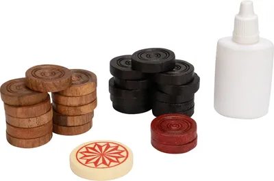 Produktbild von GICO Carrom Steine Komplettsatz, MB Economy Class -einfache, zweckmäßige Spielsteine- 2101