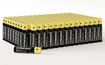 Produktbild von Intenso Energy Ultra AAA Micro LR03 Alkaline Batterien 150er Pack, gelb-schwarz