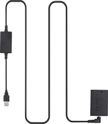 Produktbild von Andoer DR-E12 USB-Power-Kit DC-Koppler Dummy-Batterie Ersetzen Sie die LP-E12-Batterie durch ein USB-DC-Wandler-Stromkabel. Einzelner USB-Eingang Kompatibel mit Canon EOS M M2 M10 M50 M100 M200-Kameras