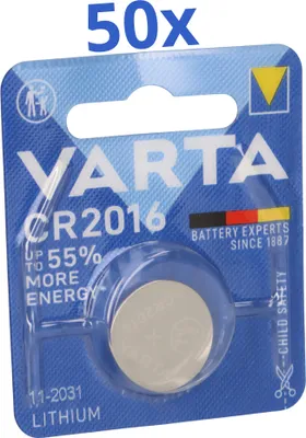 Produktbild von VARTA CR2016 Lithium-Knopfzelle 3V 50 Stück 1er Blister